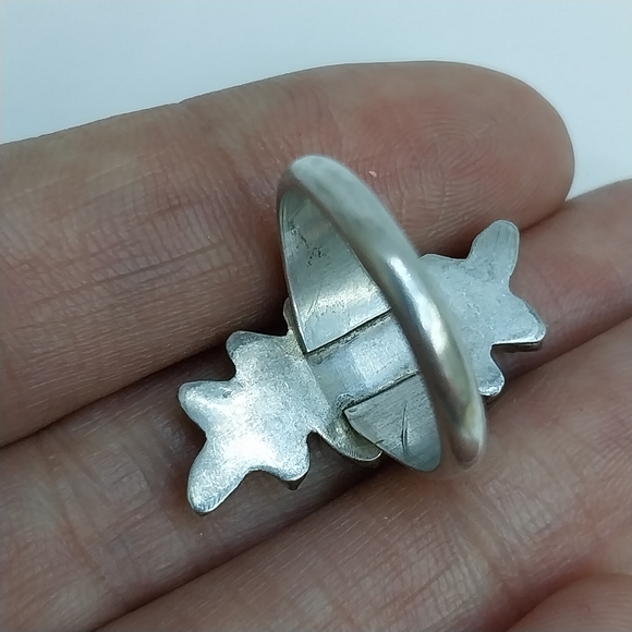 Vintage Zuni Native American Turquoise Sterling Silver Ring Size 5.25 Item #5408 - Picture 5 of 9